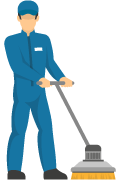 cleaning man